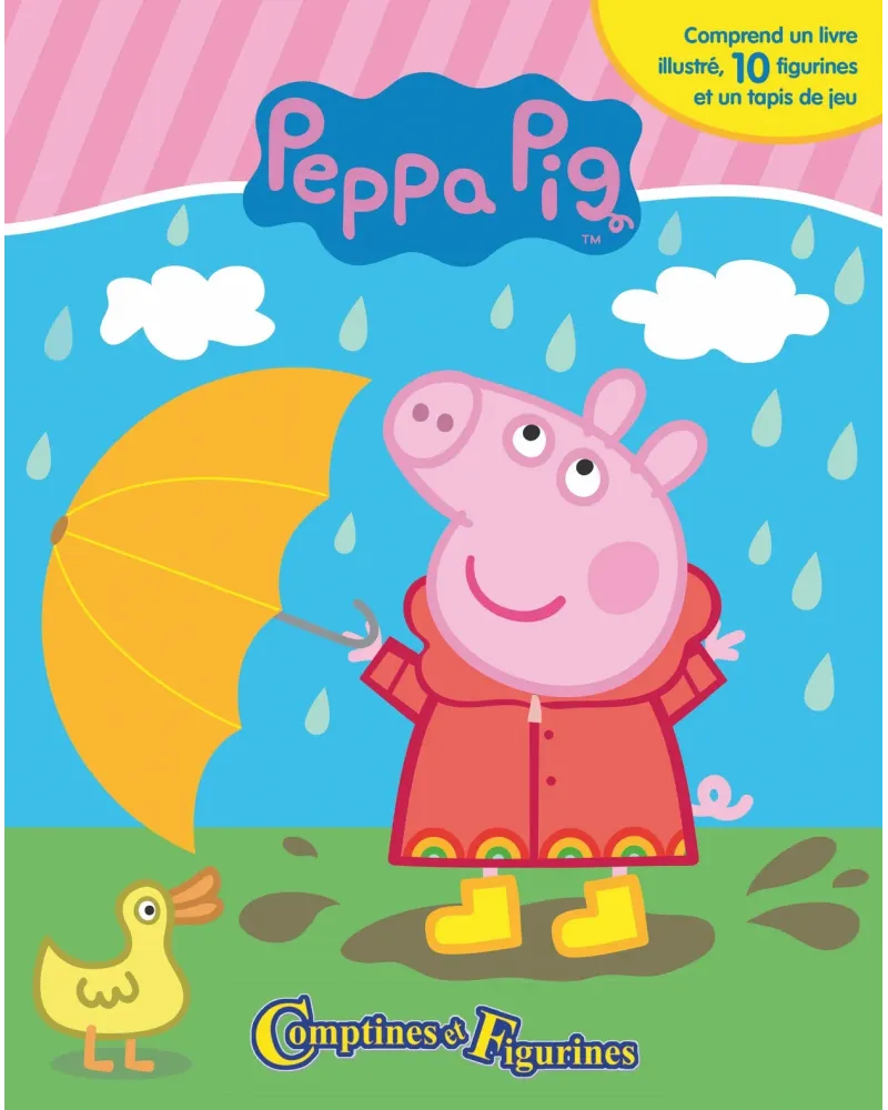 COFFRET COMPTINES ET FIGURINES PEPPA PIG  1 livre, des figurines et...