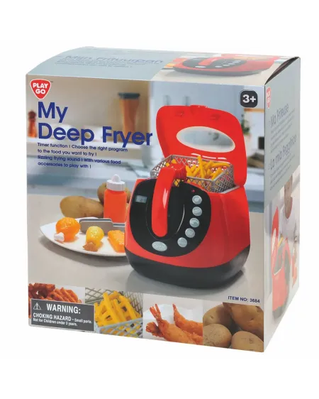 FRITEUSE ROUGE  Avec minuterie et accessoires. PLG3684 PLAYGO Âge M...