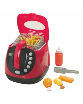 FRITEUSE ROUGE  Avec minuterie et accessoires. PLG3684 PLAYGO Âge M...