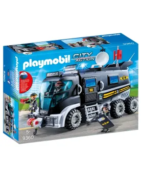 CAMION DES POLICIERS D'ELITE AVEC SIRENE   PMB9360 PLAYMOBIL Pays d...