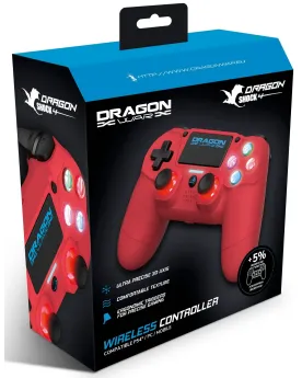 PL4 MANETTE SANS FIL DRAGON SHOCK ROUGE   PS4560983 PLAYSTATION 4 Â...