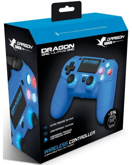 PL4 MANETTE SANS FIL DRAGON SHOCK BLEUE   PS4560984 PLAYSTATION 4 Â...