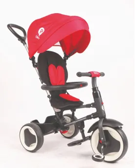 TRICYCLE RITO ROUGE/NOIR  Evolutif. Avec canne réglable amovible, r...