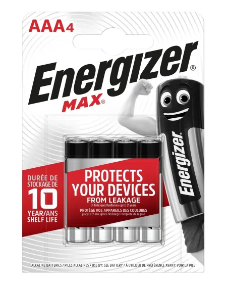 4 PILES ENERGIZER LR03 MAX (AAA/MIGNON)   RALE3001242 ENERGIZER Âge...