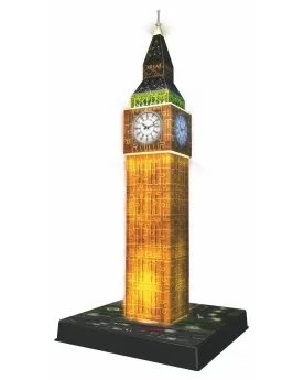 PUZZ. 3D BIG BEN LUMINEUX  Pièces pliables. Des LED l'illumineront ...