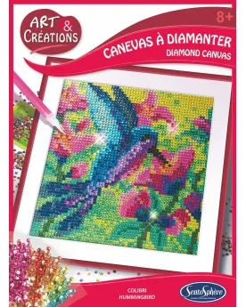 CANEVAS A DIAMANTER COLIBRI  Réalise de jolies créations à base de ...
