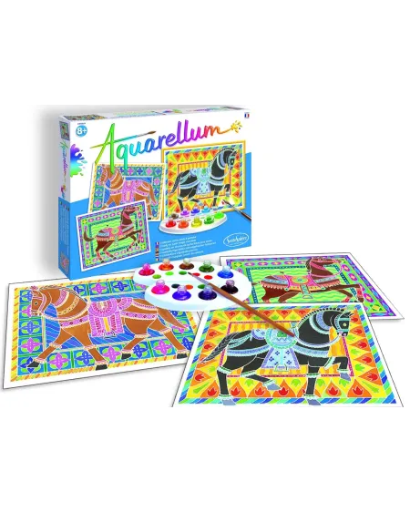 AQUARELLUM CHEVAUX  L'art est un jeu d'enfant ! Quelques gouttes de...