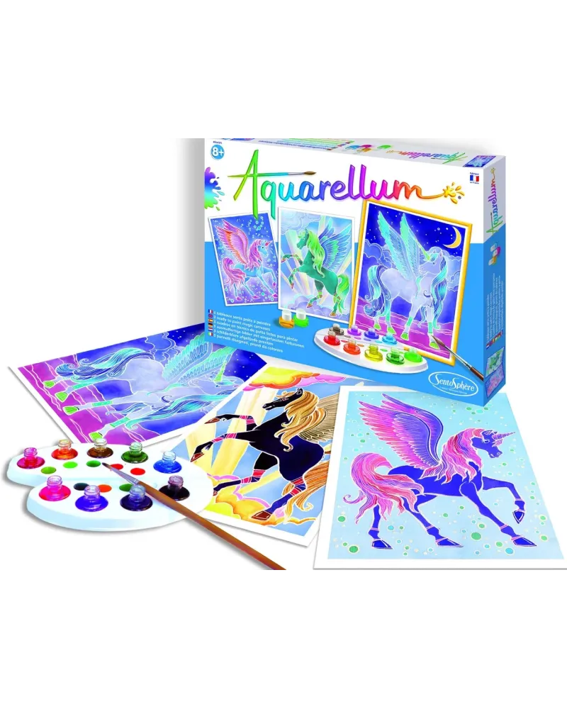 AQUARELLUM PEGASES  L'art est un jeu d'enfant ! Quelques gouttes de...