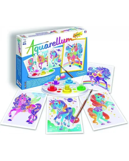 AQUARELLUM JUNIOR LICORNES  La célèbre technique créative adaptée a...