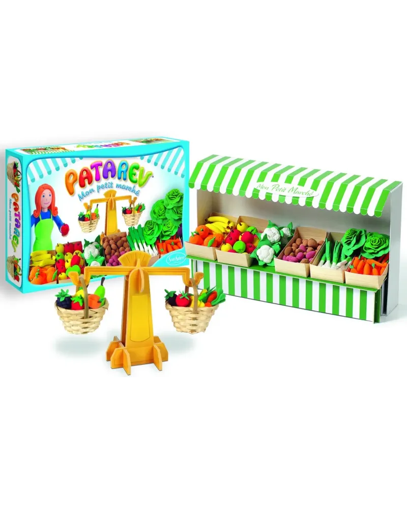 PATAREV PETIT MARCHE  Fabrique ton étal de marché. 7 pots de pâte à...