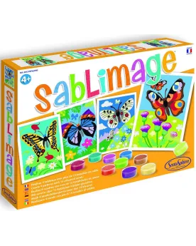 SABLIMAGE PAPILLONS  Réalise de jolis tableaux en saupoudrant de sa...