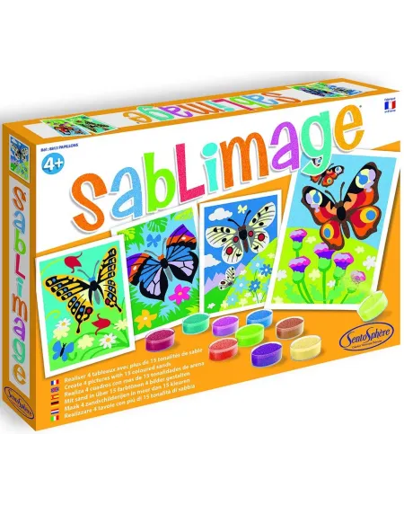 SABLIMAGE PAPILLONS  Réalise de jolis tableaux en saupoudrant de sa...