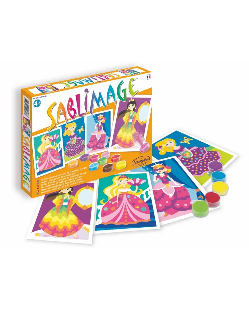 SABLIMAGE PRINCESSE  Réalise de jolis tableaux en saupoudrant de sa...