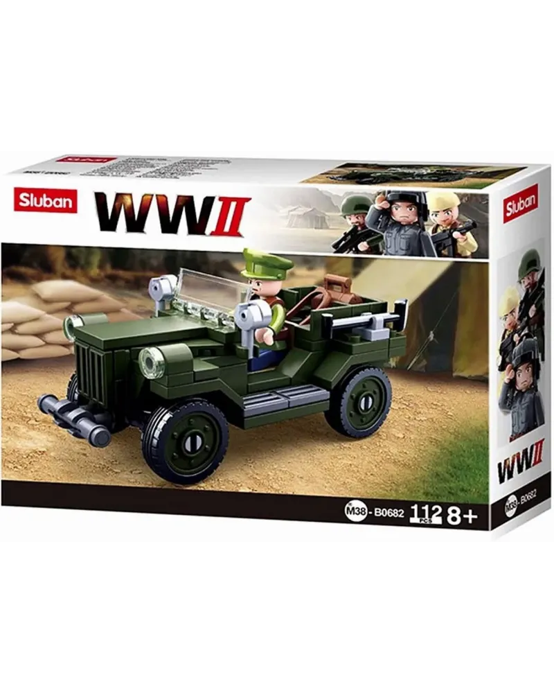 WORLD WAR JEEP + FIG.   SLU38-B0682 SLUBAN Âge Minimum: 8A -Âge Max...