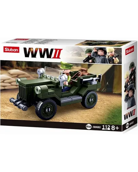 WORLD WAR JEEP + FIG.   SLU38-B0682 SLUBAN Âge Minimum: 8A -Âge Max...