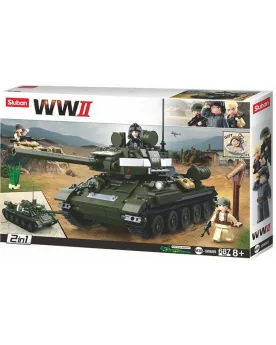 WORLD WAR TANK 2 EN 1  687 pièces. 2 en 1. SLU38-B0689 SLUBAN Âge M...