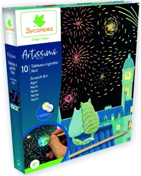 ARTISSIMO 10 TABLEAUX A GRATTER NUIT  10 tableaux à gratter sur le ...