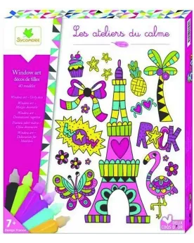 ATELIER CALME WINDOW ART DECO FILLE  40 décorations de fenêtre à ré...