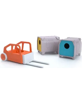 BIDIBULLES BIDI BOX  Chariot élévateur avec 3 containers. TOM3000 T...