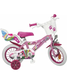 VELO 12" FANTASY ROUES GONFL PORTE BEBE  Roues gonflables, 2 freins...