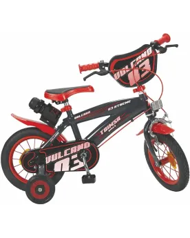 VELO 12" VULCANO ROUES GONFL  Roues gonflables, 2 freins et gourde....