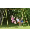PORTIQUE METAL ELIROU 2M20 2 BALANCOIRE Avec 2 balançoires et un vi...