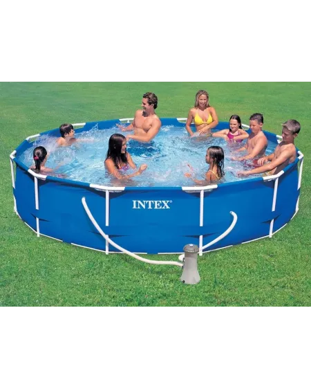 PISCINE SEMI RIGIDE 366X76 + POMPE 2271 366 x 76 H cm. Piscine (cap...
