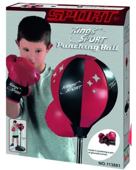 PUNCHING BALL SET + GLOVES  1 base lestable et réglable (de 81 à 12...