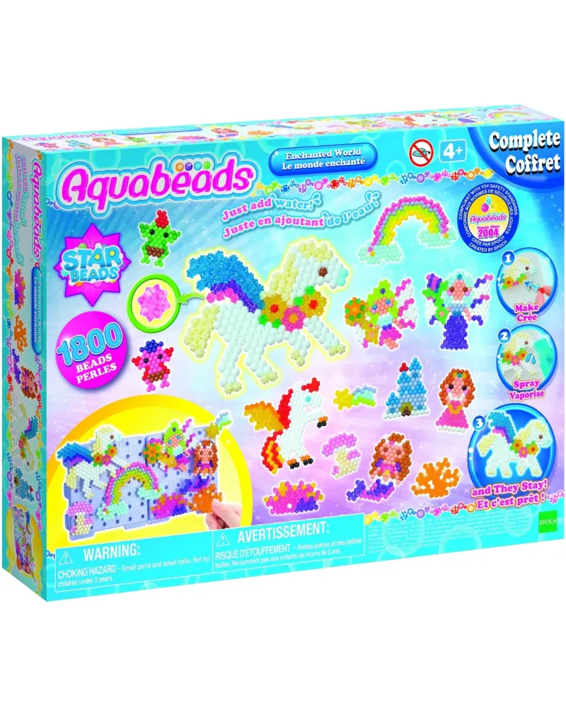AQUABEADS LE MONDE ENCHANTE  Crée tes animaux et tes personnages fa...