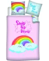 HOUSSE DE COUETTE ARC EN CIEL  Housse : 140 x 200 cm + 1 taie. 100 ...