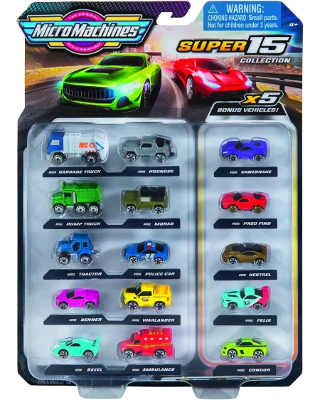 MICRO MACHINES PACK DE 15   BANJW0047 BANDAI Âge Minimum: 4A -Âge M...