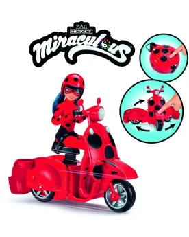 MIRACULOUS LADY BUG + SCOOTER  En un clic, transforme le yoyo de La...