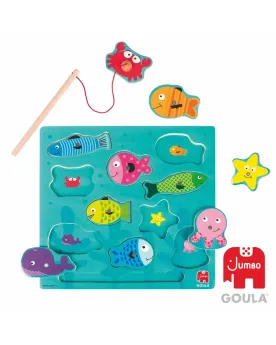 PUZ. JEU DE PECHE MAGNETIQUE  Un puzzle pour pêcher 10 poissons ave...