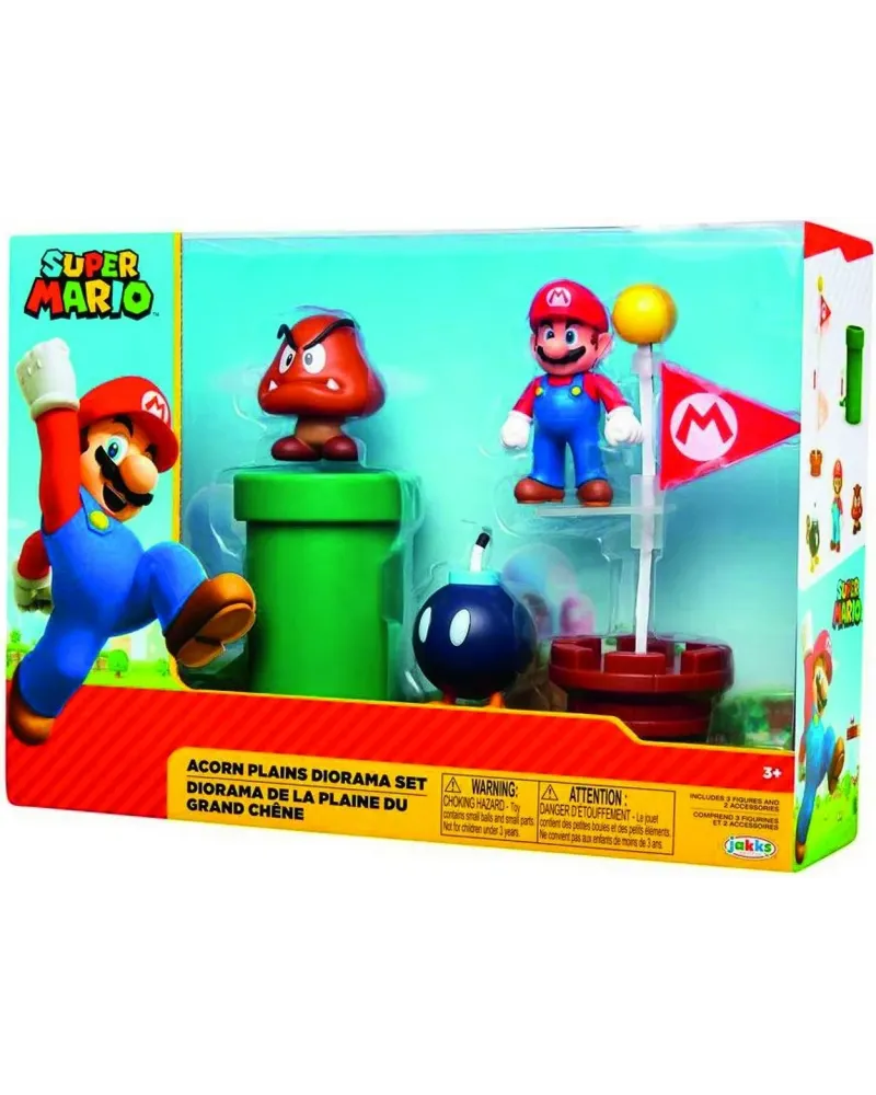 MARIO COFFRET 5 FIGURINES 6CM ACCORN  6 cm. Au choix. JAK85987-4L J...