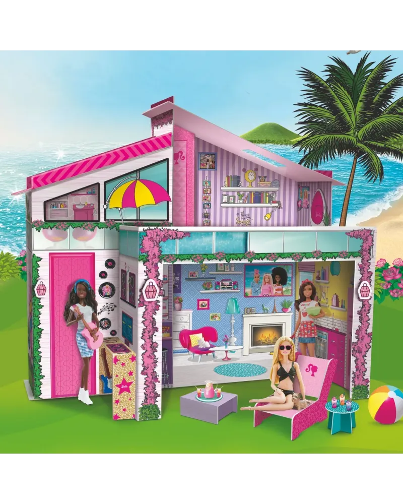BARBIE VILLA 2 NIVEAUX + ACC. ET POUPEE  Construis cette villa sur ...
