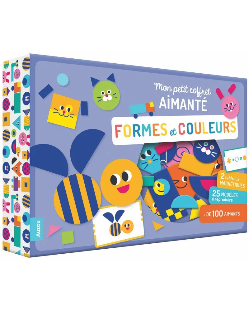MON PETIT COFFRET AIMANTE FORMES ET COUL  Composé de 2 tableaux, d'...