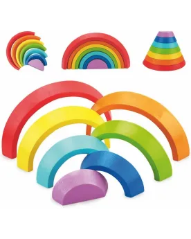 ARC EN CIEL 10 FORMES 30 CM  10 formes pour empiler ou former un ar...