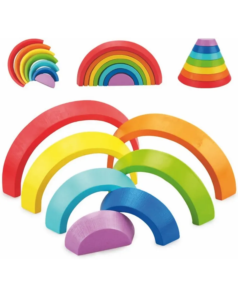 ARC EN CIEL 10 FORMES 30 CM  10 formes pour empiler ou former un ar...