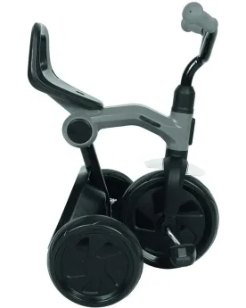 TRICYCLE CANNE REPLIABLE + CANNE GRIS  Armature métallique avec rou...