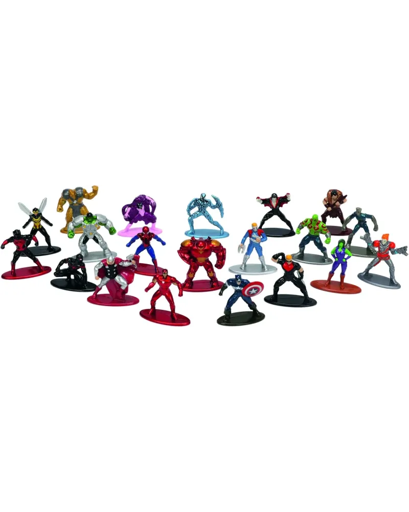 20 FIGURINES METAL MARVEL  20 personnages emblèmatiques de 4 cm en ...