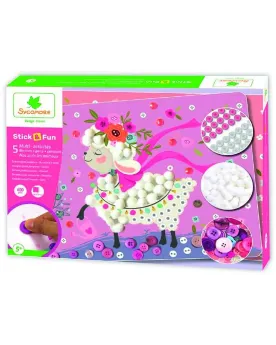 STICK'N FUN XL MULTI ACTIVITES NOS AMIS  5 tableaux à décorer à l'a...