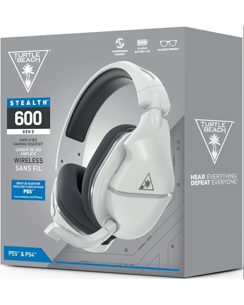 CASQUE TURTLE BEACH STEALTH 600P BLANC  Casque sans fil avec micro,...