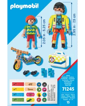 SECOURISTE AVEC BLESSE   PMB71245 PLAYMOBIL Âge Minimum: 4A -Âge Ma...