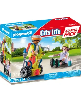 STARTER PACK SECOURISTE AVEC GYROPODE   PMB71257 PLAYMOBIL Âge Mini...