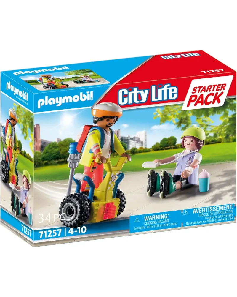 STARTER PACK SECOURISTE AVEC GYROPODE   PMB71257 PLAYMOBIL Âge Mini...