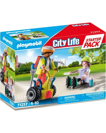 STARTER PACK SECOURISTE AVEC GYROPODE   PMB71257 PLAYMOBIL Âge Mini...