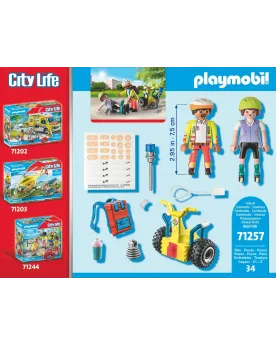 STARTER PACK SECOURISTE AVEC GYROPODE   PMB71257 PLAYMOBIL Âge Mini...