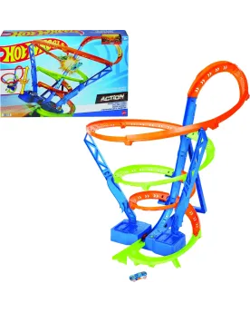 HOT WHEELS ACTION SPIRALE  Une super piste en spirale de 74 x 64 x ...