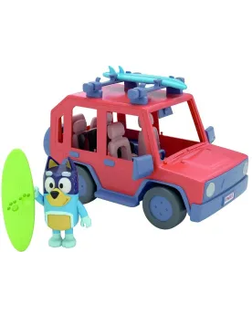 BLUEY JEEP DE PLAGE + BANDIT  Le toit de la voiture s'ouvre. Barres...