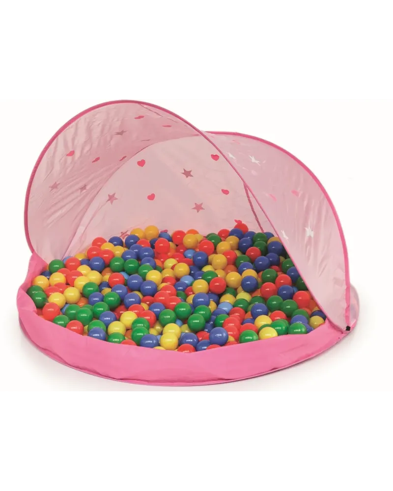 TENTE ROSE + 50 BALLES 6CM  Se plie et se replie facilement. Protec...